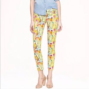 J Crew Liberty Print Toothpick Ankle Pant